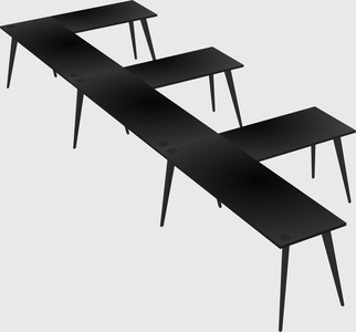 Modern l-shaped office desk