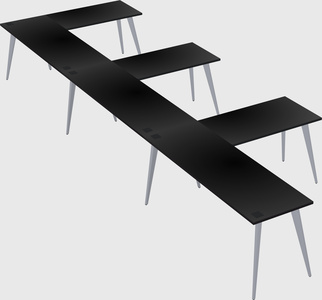 Modern l-shaped office desk