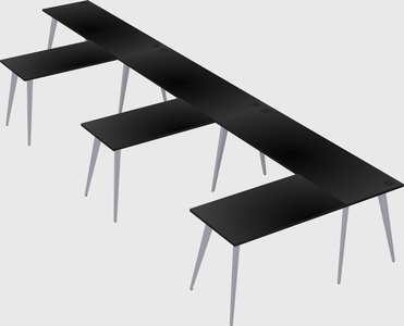 Modern l-shaped office desk