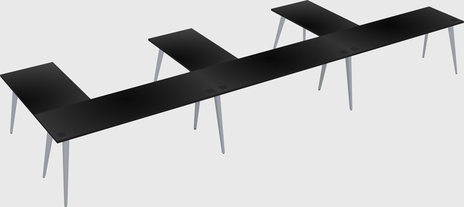 Modern l-shaped office desk