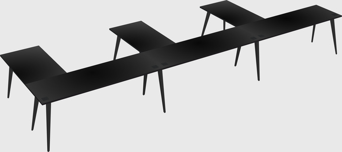 Modern l-shaped office desk