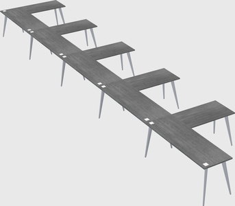 Modern l-shaped office desk