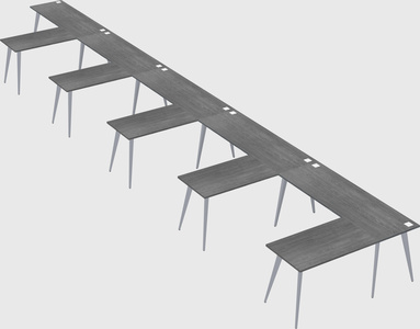 Modern l-shaped office desk