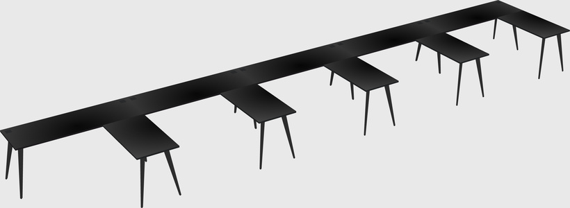 Modern l-shaped office desk