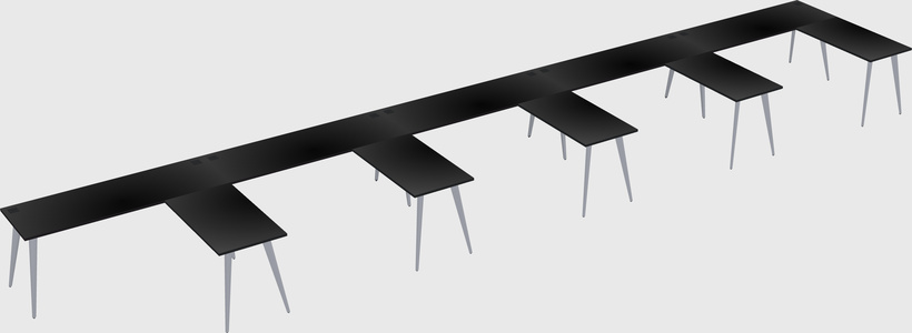 Modern l-shaped office desk