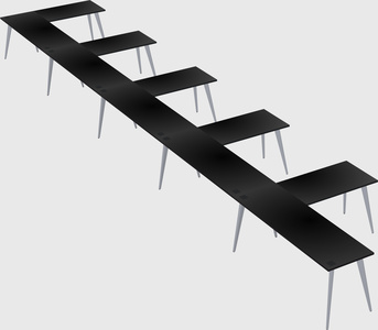 Modern l-shaped office desk