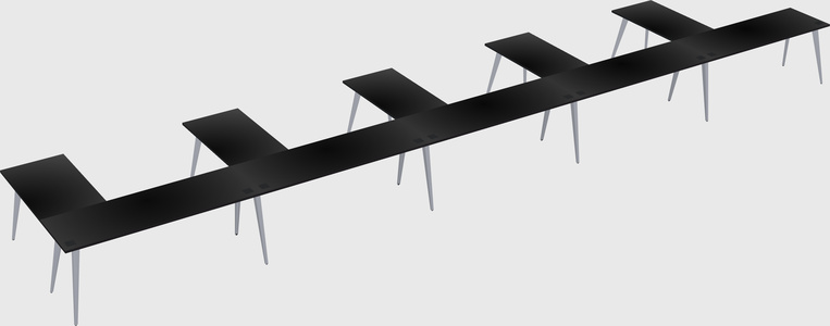 Modern l-shaped office desk