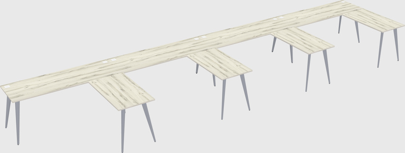 Modern l-shaped office desk