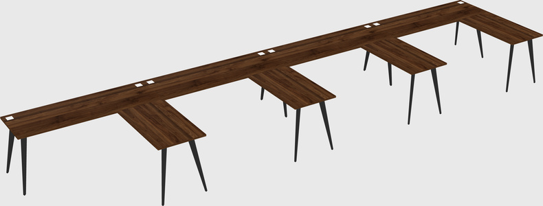 Modern l-shaped office desk