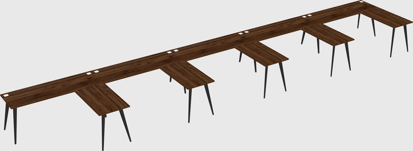 Modern l-shaped office desk
