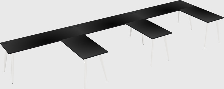 Modern l-shaped office desk