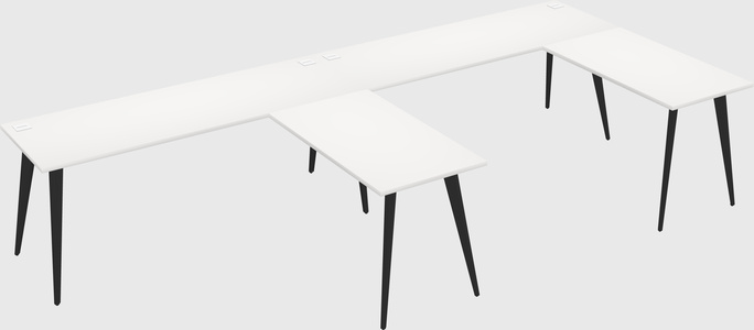 Modern l-shaped office desk