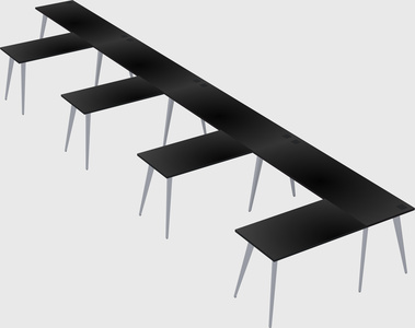 Modern l-shaped office desk