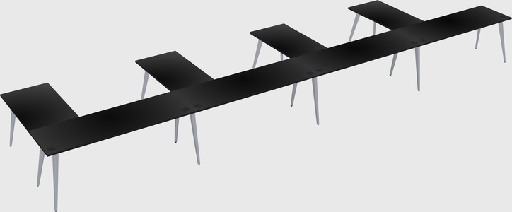 Modern l-shaped office desk