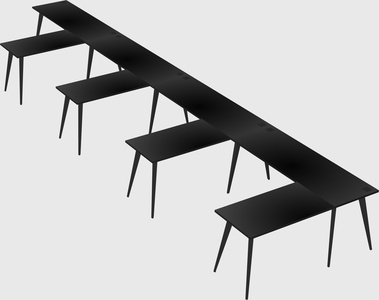 Modern l-shaped office desk