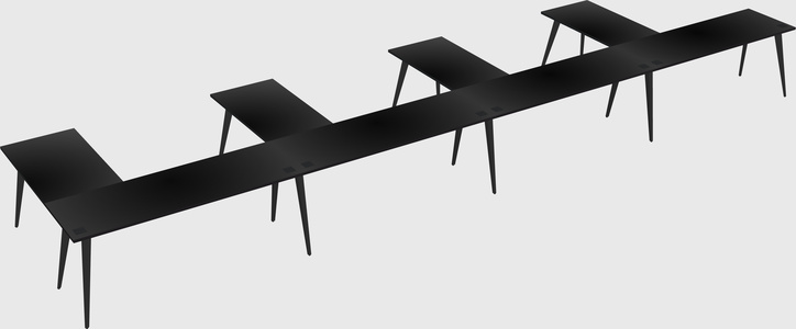Modern l-shaped office desk