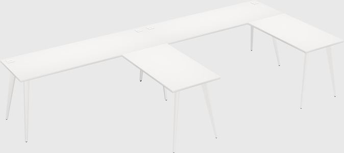 Modern l-shaped office desk