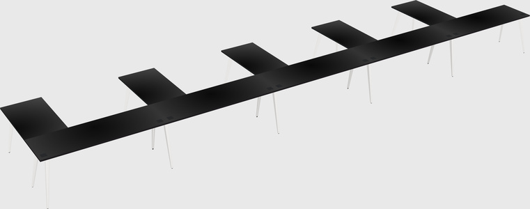 Modern l-shaped office desk