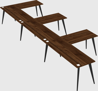 Modern l-shaped office desk