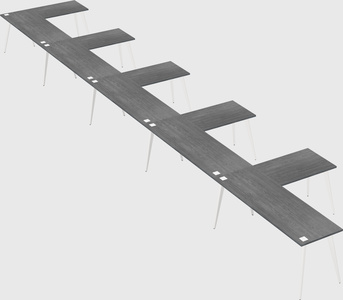 Modern l-shaped office desk