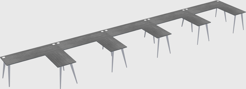 Modern l-shaped office desk