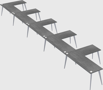 Modern l-shaped office desk