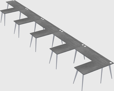 Modern l-shaped office desk