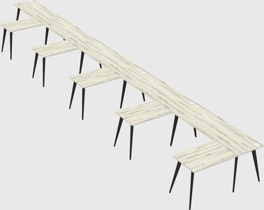 Modern l-shaped office desk
