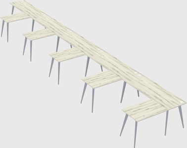 Modern l-shaped office desk