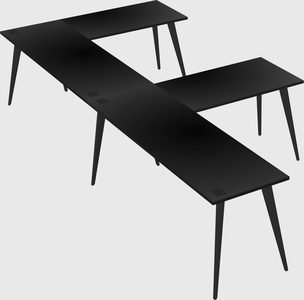 Modern l-shaped office desk