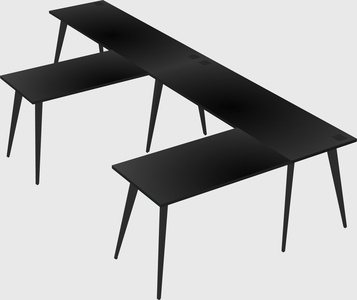 Modern l-shaped office desk
