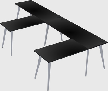 Modern l-shaped office desk