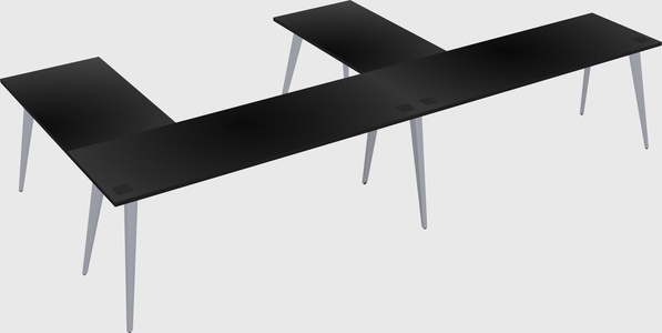 Modern l-shaped office desk
