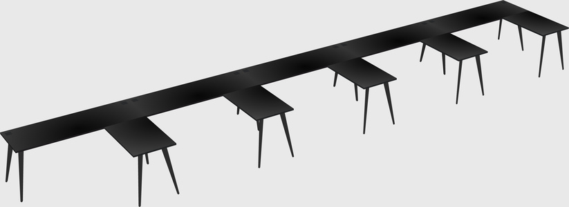 Modern l-shaped office desk