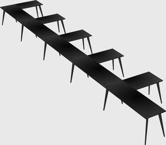 Modern l-shaped office desk