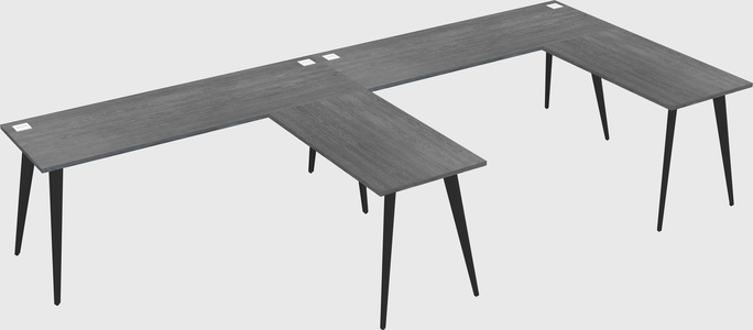 Modern l-shaped office desk