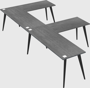 Modern l-shaped office desk