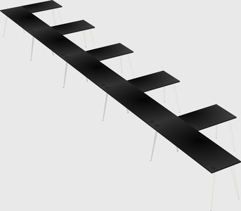 Modern l-shaped office desk
