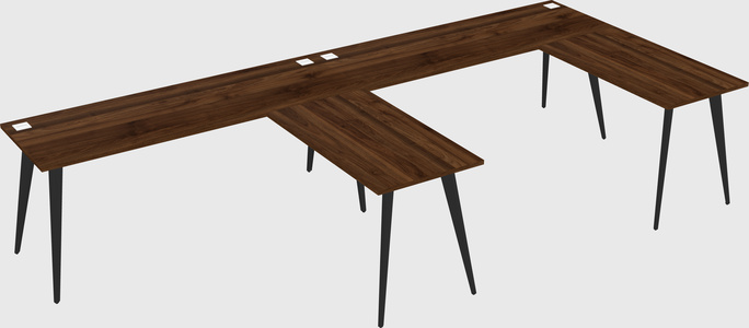 Modern l-shaped office desk
