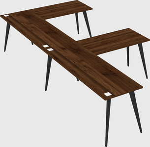 Modern l-shaped office desk