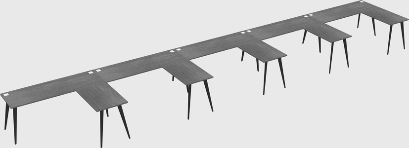 Modern l-shaped office desk