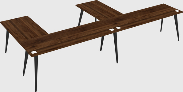 Modern l-shaped office desk