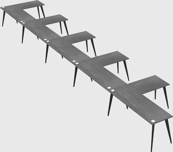 Modern l-shaped office desk