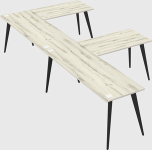 Modern l-shaped office desk