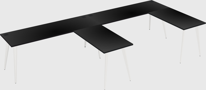 Modern l-shaped office desk