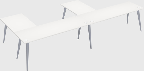 Modern l-shaped office desk