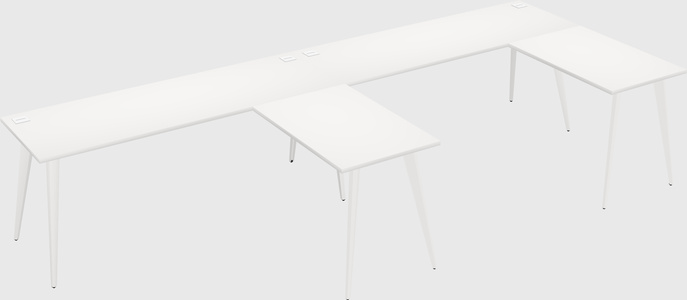 Modern l-shaped office desk