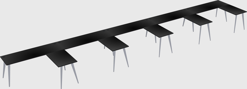 Modern l-shaped office desk