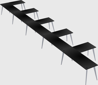 Modern l-shaped office desk