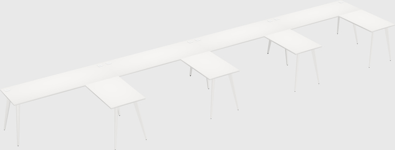 Modern l-shaped office desk
